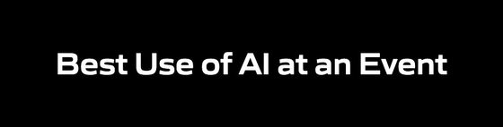 Best Use of AI at an Event - Tower plates 480x122